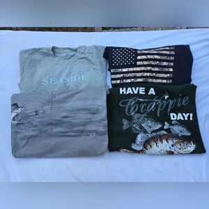 2X Mens Fishing/Hunting Graphic T-Shirts Bundle(4)